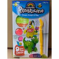 Plasticine - Fluoro - 9 Super Fun Colours