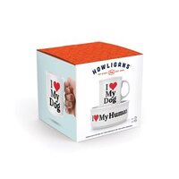 Fred Howligans - Mug & Dog Bowl Set - Heart Dog/Heart Human