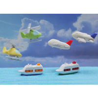 Iwako Erasers (Made in Japan) - Pull Apart Rubbers - Airplane & Ship - (Sold Separately)