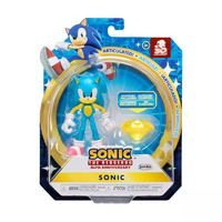 Sonic The Hedgehog -  - 4" Sonic - Action Figure - With Yellow Chaos Emerald