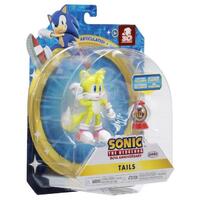 Sonic The Hedgehog -  - 4" Tails - Action Figure - With Super Ring