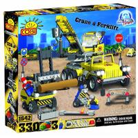 Action Town - 330 Piece - Crane & Forklift - Construction Set