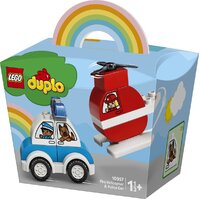 Lego - 2021 - Duplo - Fire Helicopter & Police Car - 10957