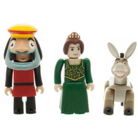 Kubrick - Shrek - Set B - Donkey, Princess Fiona, and a Lord Farquaad as Mascot Boy
