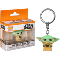 Star Wars: The Mandalorian - The Child (Baby Yoda) with Cup - Pocket Pop! Vinyl Keychain
