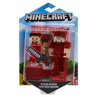 Minecraft - 3.25" Comic Maker Figure - Steve In Red Leather Armor