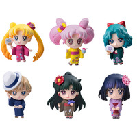 Sailor Moon Petit Chara! Soldiers of the Outer Solar System Yukata Ver. Box Set of 6 (Premium Bandai Megatrea Limited Edition)