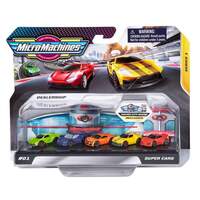 Micro Machines - World Pack - 5 Vehicles - Super Cars