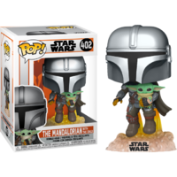 Star Wars: The Mandalorian - The Mandalorian with The Child (Baby Yoda) Flying - Pop! Vinyl Figure