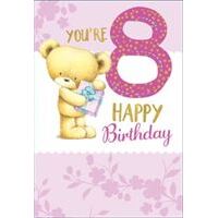 You're 8 - Happy Birthday - Teddy Bear