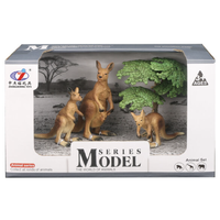 Kangaroos - With Joey - Tree on Right