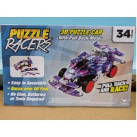 Puzzle Racer - Purple - Pull Back & Race - 22 Pieces