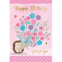 Birthday Wishes - just for you - hedgehog