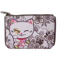 Mani The Lucky Cat – Coin Purse – Dark Violet (Cat 046)