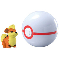 Pokemon Clip n Carry Pokeball Growlithe & Premier Ball Figure Set T18532D12