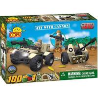 Small Army - 100 Piece - ATV with Cannon Military Vehicle - Construction Set