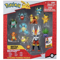 Pokemon Battle Ready - Pikachu, Squirtle, Bulbasaur, Charmander, Froakie & More Exclusive - 3-Inch Multi Figure  -10-Pack
