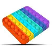 POP-IT Fidget Toy --- SQUARE  (rainbow)