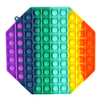 POP-IT Fidget Toy --- Supersized Octagon - Rainbow