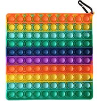 POP-IT Fidget Toy --- Supersized Square - Rainbow