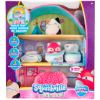 Squishville - Fifi’s Cottage with Fifi the Fox & Cam the Cat Mini Squishmallow 2” Scale Plush Playset