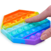 POP-IT Fidget Toy --- OCTAGON  (rainbow)