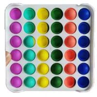 POP-IT Fidget Toy --- Deluxe Rainbow Square