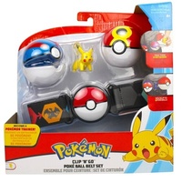 Pokemon - Clip & Go - Pokê Ball Belt Set - Pikachu