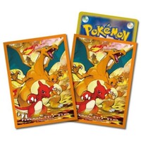 Pokémon Center Official Product - 64ct Deck Shield Premium Gloss Card Sleeves - Genealogy of Evolution Charizard Design
