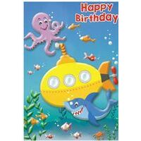 Birthday Card - Octopus