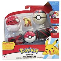 Pokémon Trainer - Clip 'N' Go - Poké Ball Belt Set - Growlithe