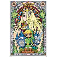 The Legend Of Zelda - Stained Glass Poster