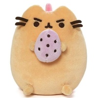 Pusheenosaurus - Strawberry Banana - 6-Inch Plush - Orange, Standing Holding Pink Egg