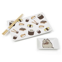 Pusheen Sushi Plate & Chopstick Set