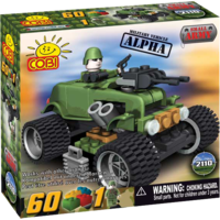 Small Army - 60 Piece - Alpha Military Vehicle - Construction Set