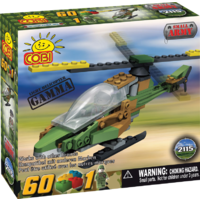 Small Army - 60 Piece - Gamma Military Light Helicopter - Construction Set