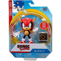 Sonic The Hedgehog - 4" Mighty - Action Figure - With 1 Up Monitor]