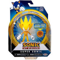 Sonic The Hedgehog -  - 4" Super Sonic - Action Figure - With Super Ring