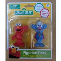 Sesame Street - Figurine 2 Pack - 3" Elmo & Super Grover