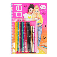 Top Model Colouring Book with Colour Pencils