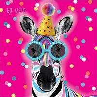 Happy Birthday - Go Wild - Zebra