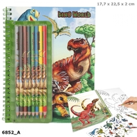 Dinosaur World - Colouring-In Book With Coloured Pencils