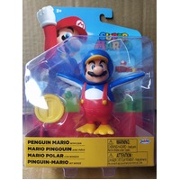 World of Nintendo - Super Mario - 4 Inch Figure - Penguin Mario With Coin