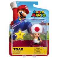 World of Nintendo - Super Mario - 4 Inch Figure - Toad With Super Star