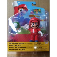 World of Nintendo - Super Mario - 4 Inch Figure - Propeller Mario With 1-Up Mushroom