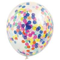 Balloons - 3 Pack - 30cm - Full Of Confetti