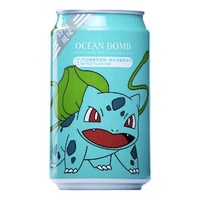 Ocean Bomb Pokemon Bulbasaur Apple Flavoured Sparkling Water Can Drink