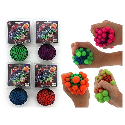 color changing squishy mesh ball